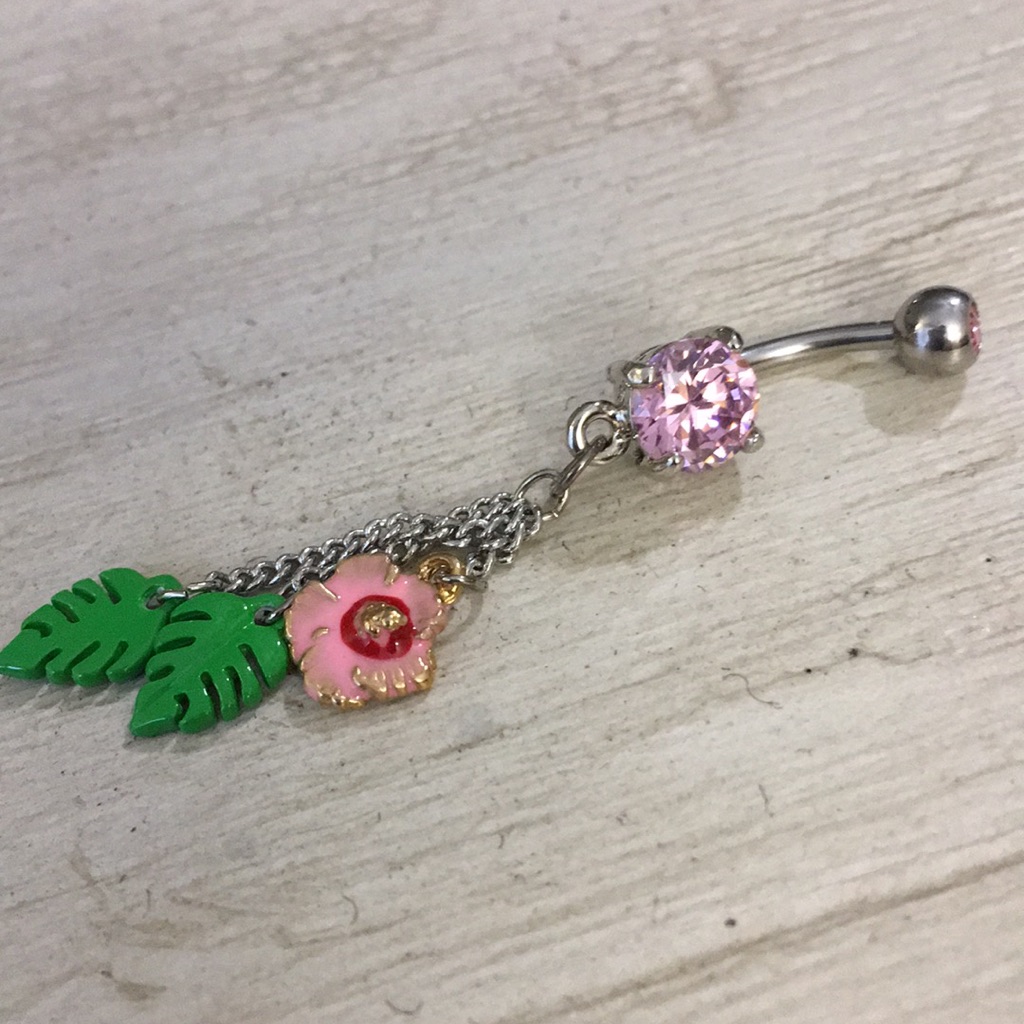 Dangle Flower Belly Ring